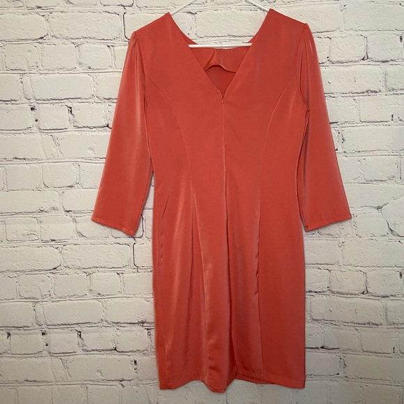 Forever 21 Pink Salmon Dress w/Back Zipper - Picture 2 of 9